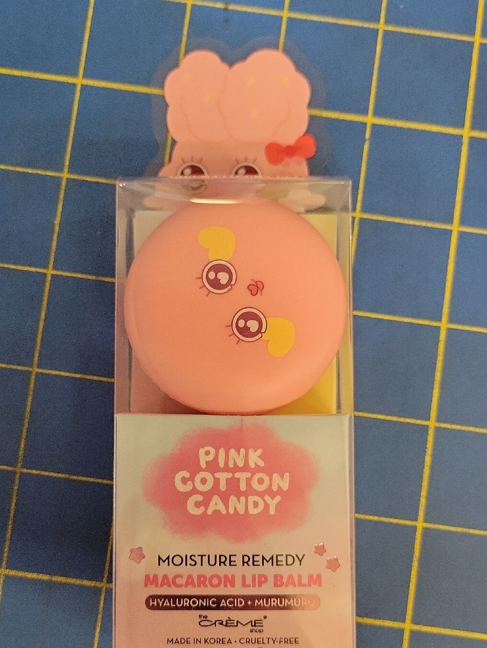 Pink Cotton Candy Macaron Lip Balm - Moisture Remedy New 7.5g
